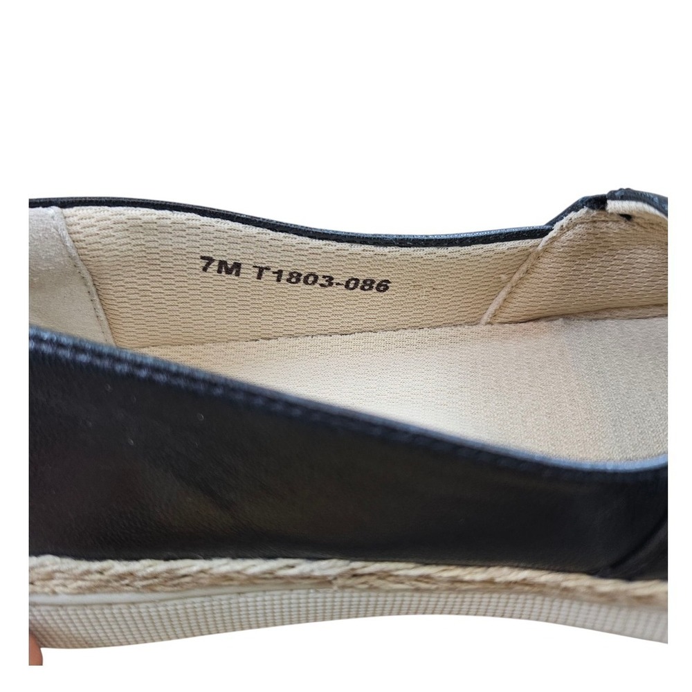 Trotters Espadrille Slip On Womens 7M Black Shoes Cushioned Arch Support Casual - Picture 9 of 10